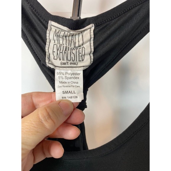 Wherever I Go Trouble Finds Me, Tank Top Size Small Sequined Heart Mentally .. - Picture 5 of 9